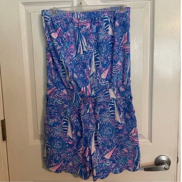 Lilly Pulitzer Jace Romper Its a Sailabration size Large - Picture 2 of 6